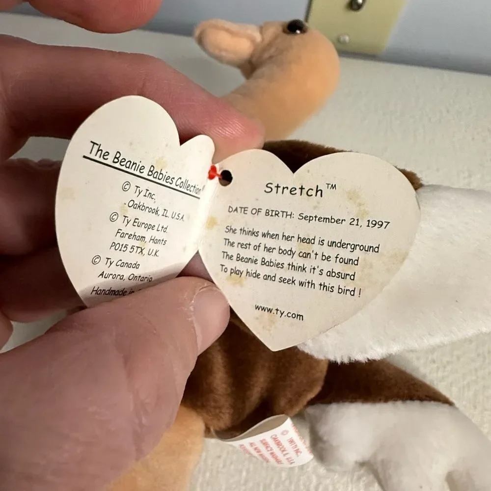 RARE ty beanie baby Stretch The Ostrich 1997 with tag